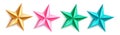 Christmas stars vector set design. Christmas colorful stars for holiday season decoration Royalty Free Stock Photo