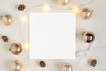 Christmas stationery mockup. Royalty Free Stock Photo