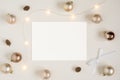 Christmas stationery mockup. Royalty Free Stock Photo