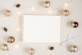 Christmas stationery mockup. Royalty Free Stock Photo