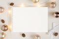 Christmas stationery mockup. Royalty Free Stock Photo