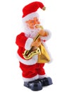 Christmas statue of Santa Claus isolated on white background Royalty Free Stock Photo