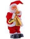 Christmas statue of Santa Claus isolated on white background Royalty Free Stock Photo