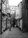 Christmas Steps in Bristol in black and white