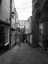 Christmas Steps in Bristol in black and white
