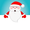 Christmas sticker. Funny Santa Claus. Winter icon. Vector illustration. Royalty Free Stock Photo