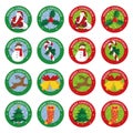 Christmas sticker, label design