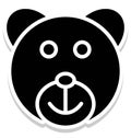 Teddy, teddy bear Isolated Vector Icon that can be easily modified or edit in any style Royalty Free Stock Photo