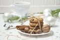 Christmas still life with biscuits Royalty Free Stock Photo