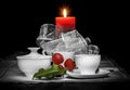 Christmas still life composition on a black background Royalty Free Stock Photo