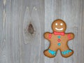 Christmas still life with traditional gingerbread cookies on woo Royalty Free Stock Photo