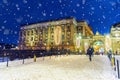 Christmas in Stockholm. royal palace in the center of Stockholm, Sweden