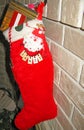 Christmas Stocking filled with Gifts Royalty Free Stock Photo