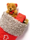 Christmas Stocking full of Presents Royalty Free Stock Photo