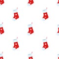 Christmas Stocking Icon Seamless Pattern Royalty Free Stock Photo