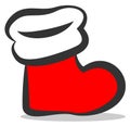 Christmas stocking vector icon