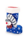 Christmas stocking on white background Royalty Free Stock Photo