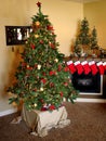 Christmas Stockings And Fireplace