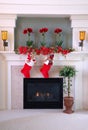 Christmas Stockings on the Mantle