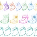 Christmas Stockings, Seamless Royalty Free Stock Photo