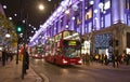 Christmas street decorations in London Royalty Free Stock Photo