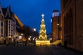 CHRISTMAS STREET IN KOLOBRZEG Royalty Free Stock Photo