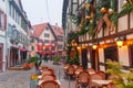 Christmas street in Strasbourg, Alsace, France