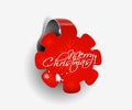 Christmas stricker design Royalty Free Stock Photo