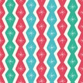 Christmas stripe pattern design with stars. Fun festive vector stripe seamless repeat background.