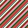 Christmas Stripe seamless pattern background in diagonal style