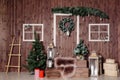 Christmas studio interior decorations Royalty Free Stock Photo