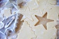 Christmas sugar cookie shapes Royalty Free Stock Photo
