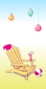 Christmas Summer Beach Chair Royalty Free Stock Photo