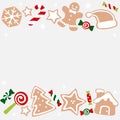 Christmas sweet and cookies frame