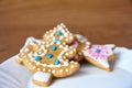 Christmas sweets. Traditional homemade handmade Czech sweets - Gingerbreads.