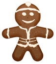 Christmas symbol - gingerbread man shape Royalty Free Stock Photo
