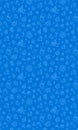 Christmas symbols on blue paper, 3d rendering, pattern