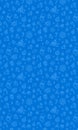 Christmas symbols on blue paper, 3d rendering, pattern