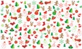 Christmas symbols festive seamless pattern Royalty Free Stock Photo