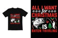 Christmas t shirt design. Christmas day plan baton twirling t shirt graphic