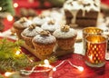 Christmas table, bakery and sweets