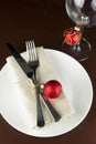 Christmas table decoration Royalty Free Stock Photo