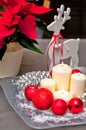 Christmas table decoration Royalty Free Stock Photo