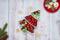 Christmas table decorations. Royalty Free Stock Photo