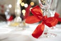 Christmas table setting background close-up Royalty Free Stock Photo