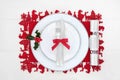 Christmas Table Setting Royalty Free Stock Photo