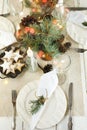 Christmas table setting.