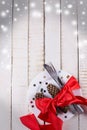 Christmas table setting Royalty Free Stock Photo
