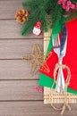 Christmas table setting Royalty Free Stock Photo