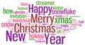 Christmas Tag Cloud Royalty Free Stock Photo